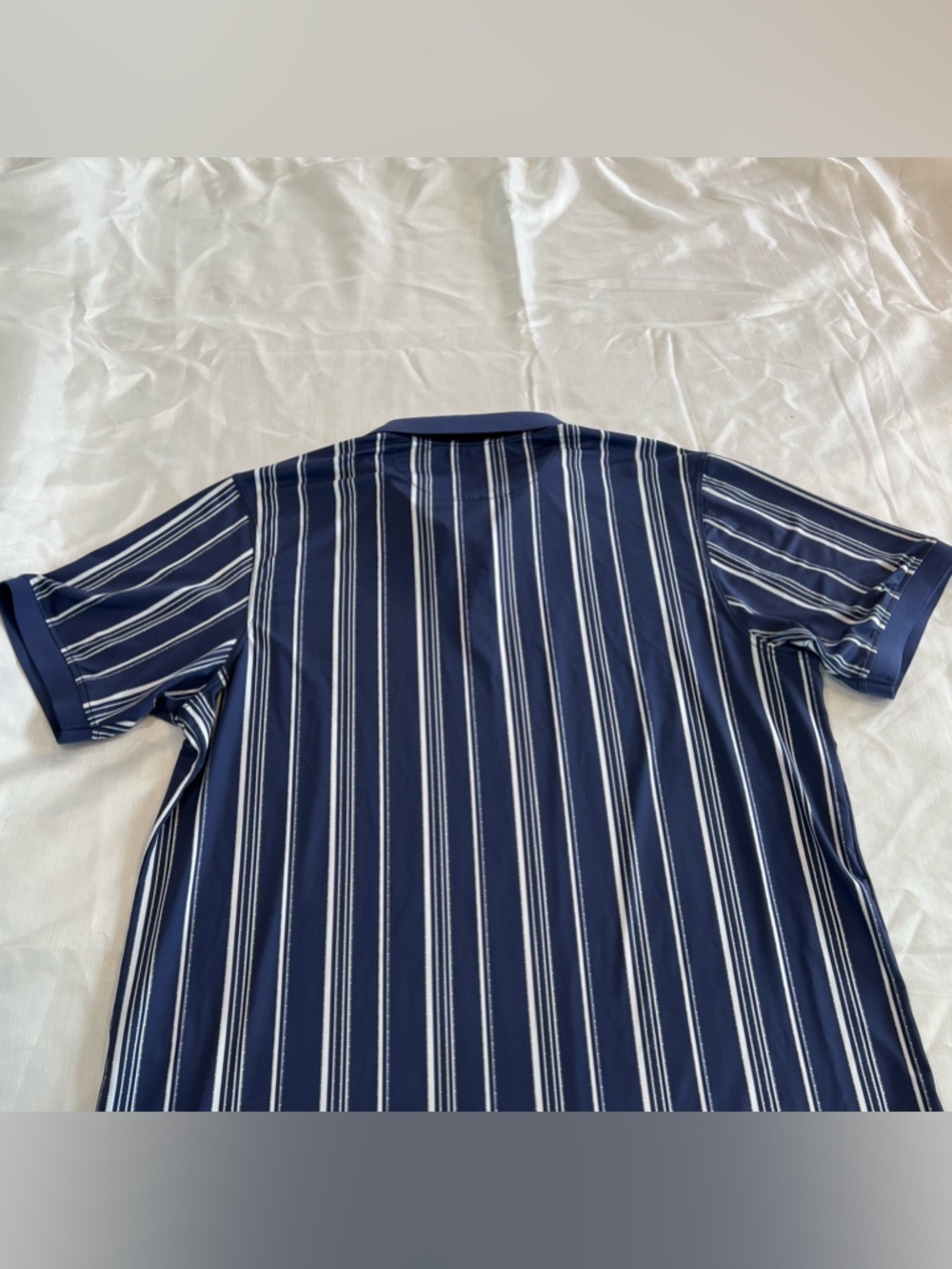 Bad Birdie Golf Navy and White Striped Polo - Picture 9 of 14